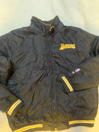 lakers Champion vintage jacket size L oversized fits XL