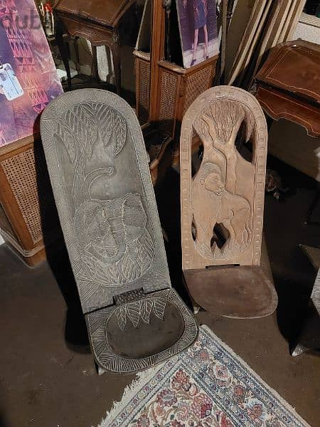 African chairs and tabll طقم كراسي افريقى وطاولة 1