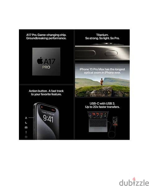 iPhone 15 Pro Max 256 GB Dual Sim physically (HK), Natural Titanium 6