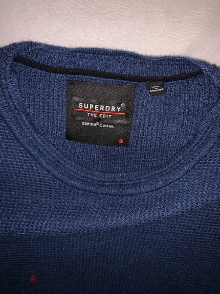 Superdry Edit Linen Cotton Coolmax Crew size small used like new 8