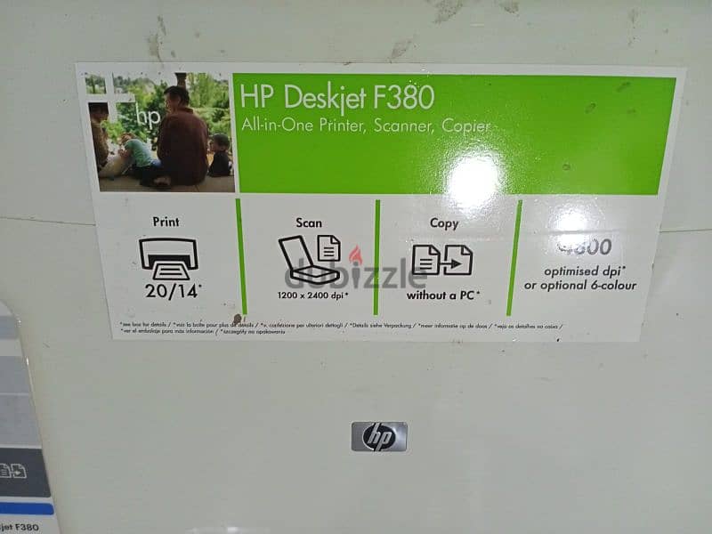 للبيع برنتر و اسكانر ألوان HP DESKGET380F ALL in one 4