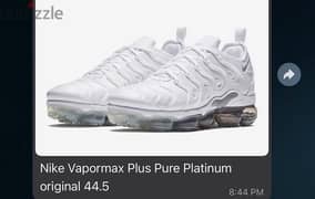 Nike vapormax plus pure platinum sale