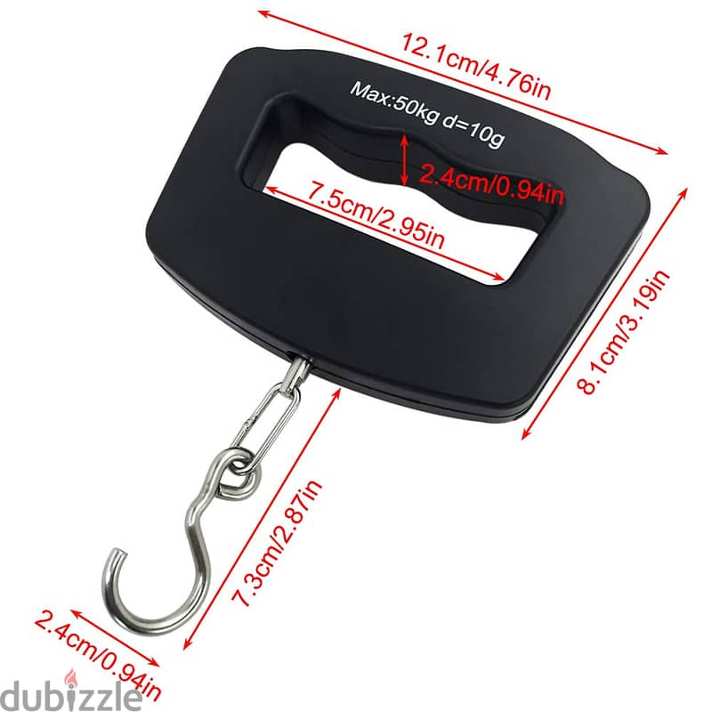 50Kg 10g LCD Home Electronic Digital Portable Hanging Weight Hook Trav 1