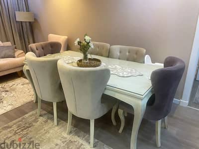 سفرة 6 كرسي + بوفيه مودرن