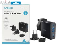 ANKER PowerPort III 3-Port 65W Charger with US/UK/EU Plugs for Travel