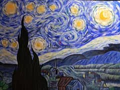 لوحة ليلة النجوم لفان جوخ