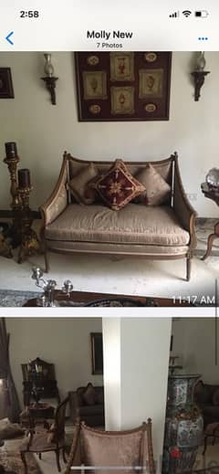 sofa with two fauteille ,