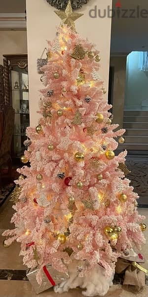 pink christmas tree 0