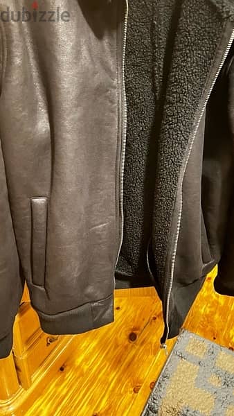 Defacto shearling effect jacket - جاكيت جلد - XL 1