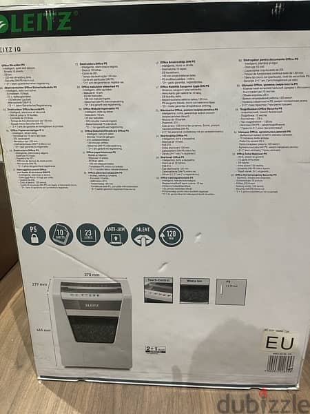 Leitz IQ Office Paper Shredder Security P5 1