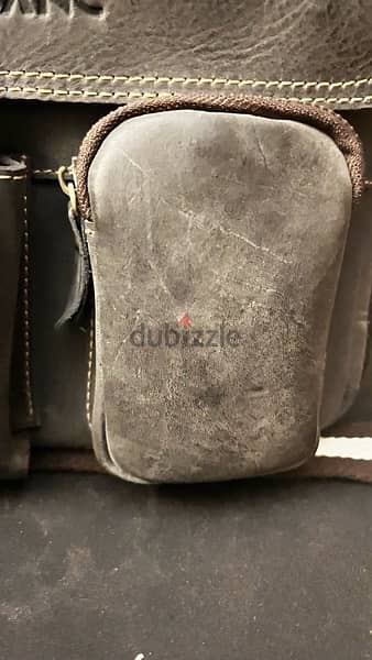 Full Grain Rugged Leather Cross bag - شنطه كروس جلد طبيعى 2