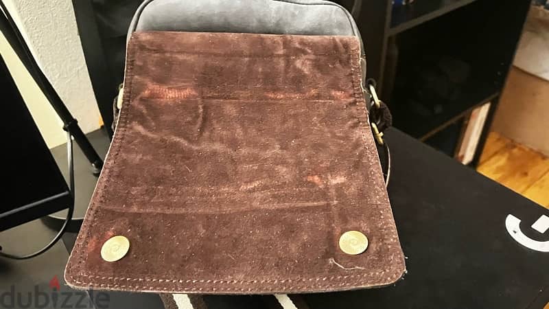 Full Grain Rugged Leather Cross bag - شنطه كروس جلد طبيعى 4