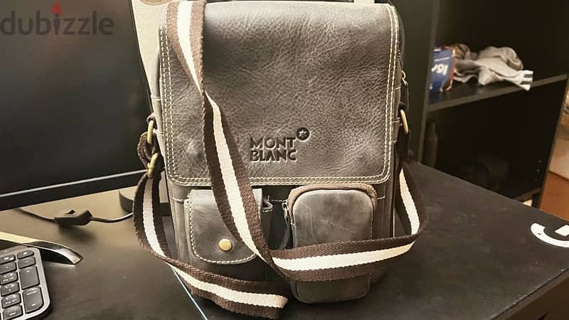 Full Grain Rugged Leather Cross bag - شنطه كروس جلد طبيعى 7