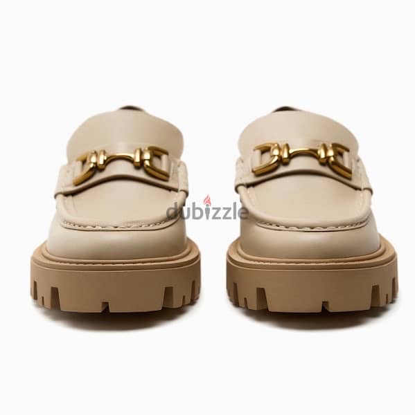brand new Zara women loafers. beige. size 38 2