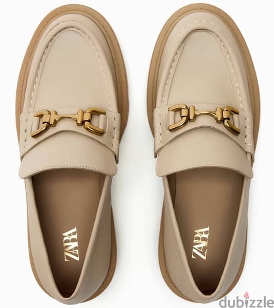 brand new Zara women loafers. beige. size 38 4