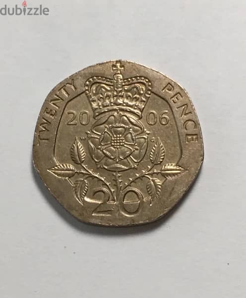 2006 United Kingdom Queen Elizabeth II 20 Pence Coin 1