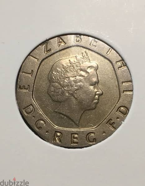 2006 United Kingdom Queen Elizabeth II 20 Pence Coin 2
