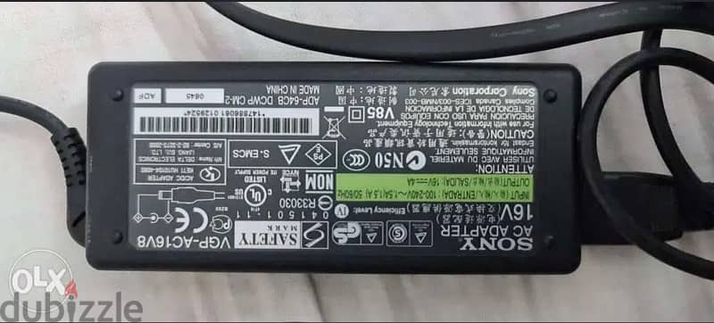 sony labtop charger 16v 4A 0