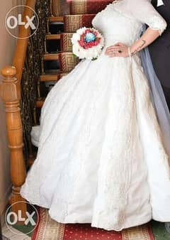 فستان زفاف بواري يلبس حتى وزن 90 0