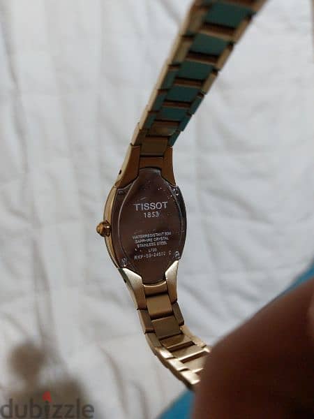 Ladies Tissot Oval-T Gold Plated Watch 3