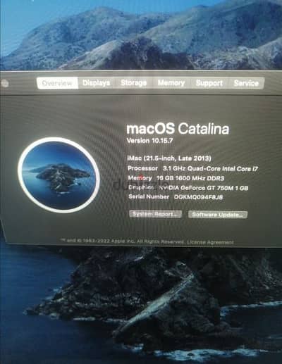 IMac 21.5 inch late2013