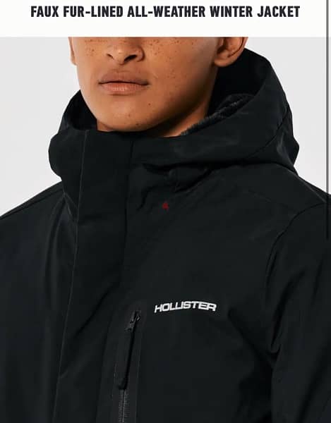 AUTHENTIC HOLLISTER FAUX FUR-LINED ALL-WEATHER WINTER JACKET