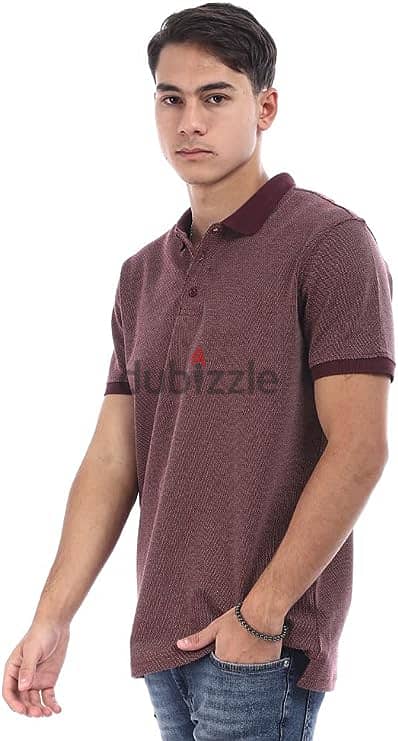 تيشيرت بولو من ريفين Ravin Polo T Shirt burgundy