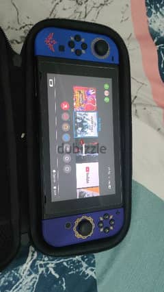 Nintendo switch with case نيتيندو سويتش