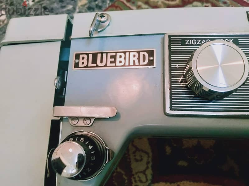 ماكينة خياطة ياباني أصلي من السبعينيات ماركة BlueBird لم تستخدم 13