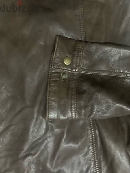 massimo dutti leather jacket size XL fitted110K 3