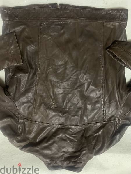 massimo dutti leather jacket size XL fitted110K 4