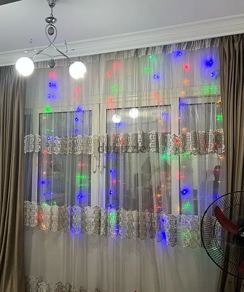 Cortina LED de luces láser de 2 metros con 2 enchufes