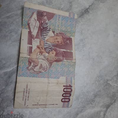 عمله ١٠٠٠ ليره إيطالي عمله نادره سنه ١٩٩٠