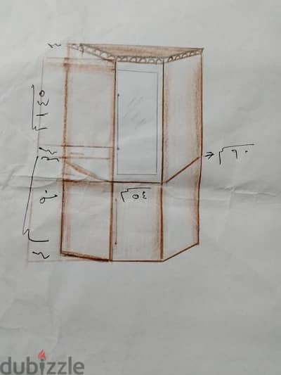 مطبخ قطعتين بحاله ممتازه