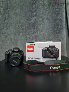 Camera Canon D2000 zoom 18-55, used 2 times only as brand new. 0