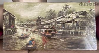 Floating market painting 0