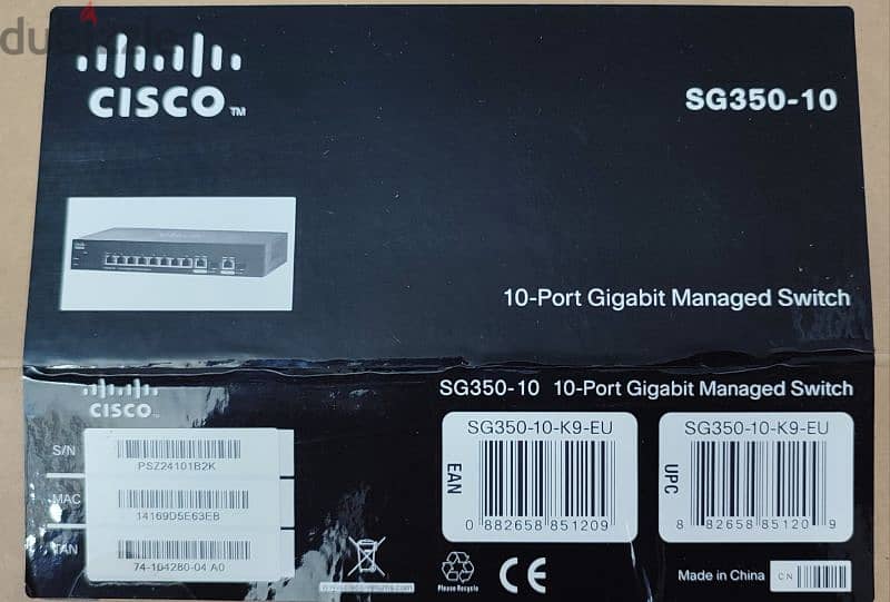 Cisco SG350-10 Managed Switch 10 port gigabit (SG350-10-K9-EU) 1