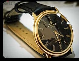 classic zenart watch 18k gold plated , ساعة زينارت سويسري مطلية دهب 18