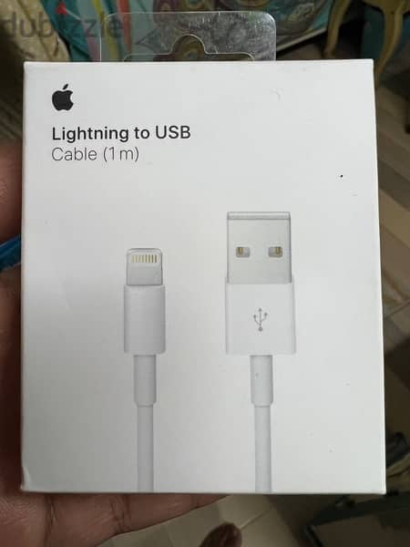 Apple USB Lightning Cable Original وصلة ايفون متبرشمة 0