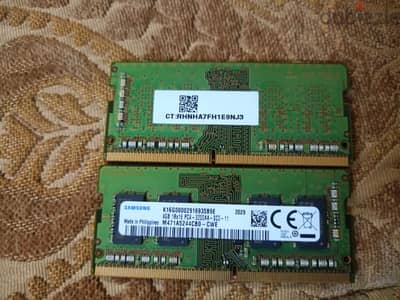 2x Samsung 4gb ram 3200Mhz for laptop