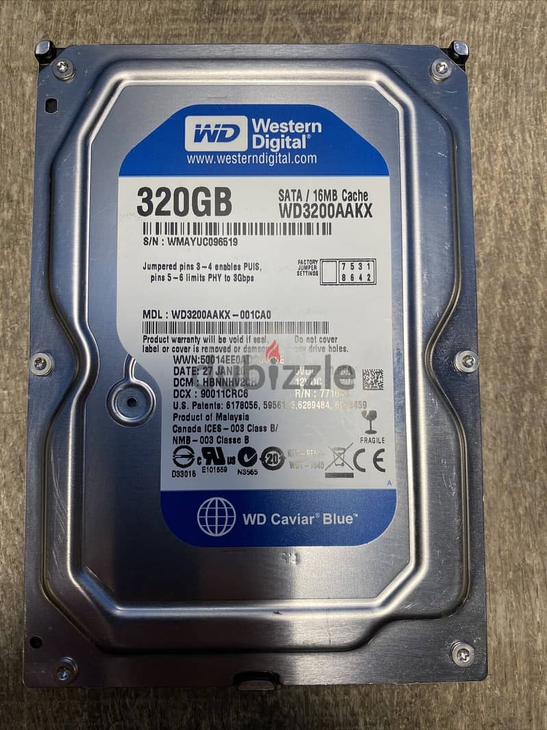 هارد ويسترن ديجيتال 320 جيجا Western Digital 320GB SATA 7