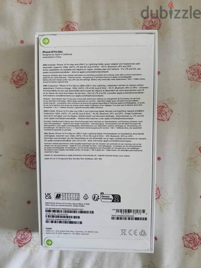 SEALED SEALED Apple IPhone 14 Pro Max 512GB From England with Invoice 1