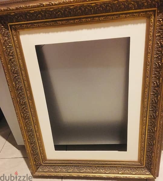 A classical rectangle frame with golden borders 1