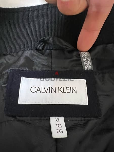 CALVIN KLEIN Men's Classic Wool Overcoat, Dark Blue, size XL 3