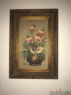 antique signed painting 0