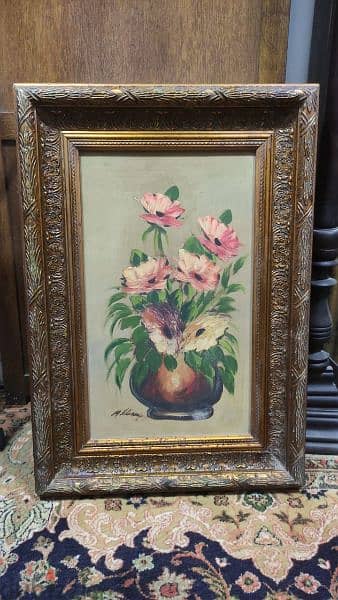 antique signed painting 4