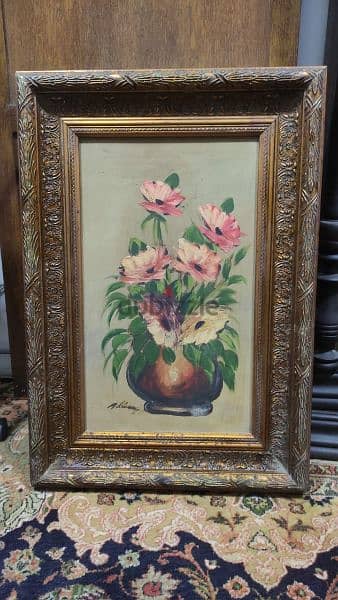 antique signed painting 5