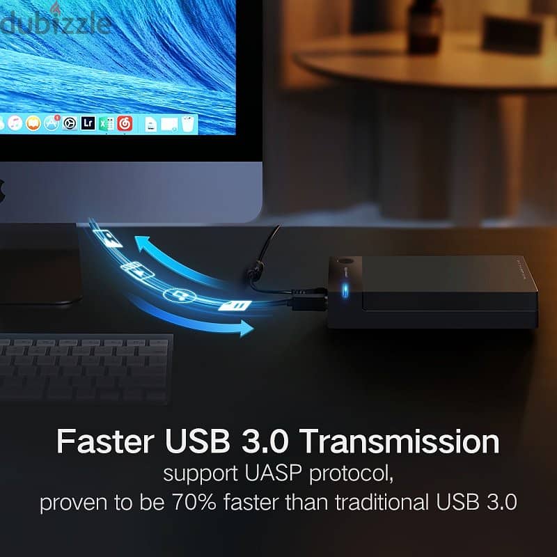 UGREEN SATA 3.5 or 2.5 Hard Drive Enclosure for USB 3.0 - Black Suppor 5