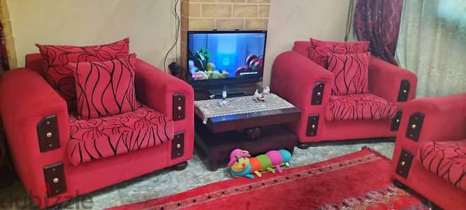 كنبه صغير ووحده كبيره ٢ كرسي