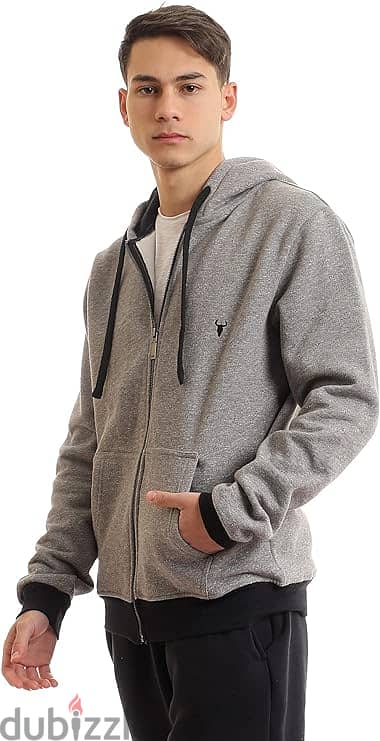 سويت شيرت Ravin Heather Dark Grey Hoodie Sweatshirt